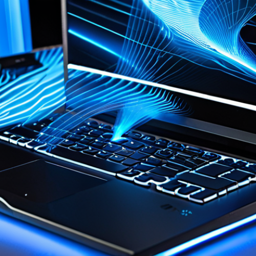 Home 11 **Prompt 1: Modern Device Cooling & Performance**
A close-up, dynamic shot of a sleek, high-performance gaming laptop or smartphone, subtly emanating a cool, light blue glow from its ventilation points, symbolizing efficient heat dissipation. The device is shown in action, with a blurred, abstract digital or data stream background, emphasizing its critical role in sustaining peak performance and longevity in our digital world. The overall aesthetic should be advanced and clean.