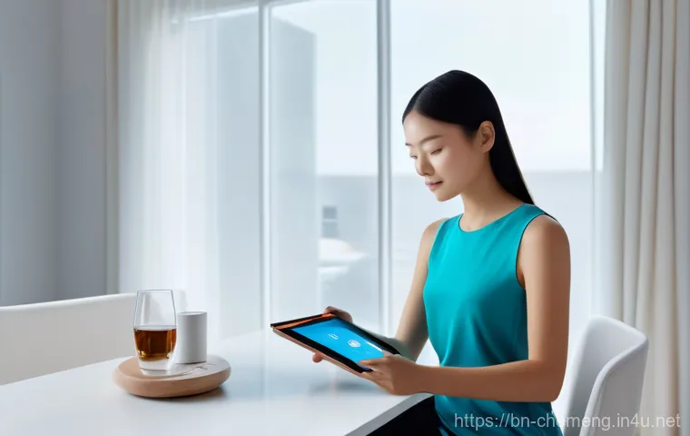 기능성 고분자 소재 - Image Prompt 1: Smart Living with Functional Polymers**